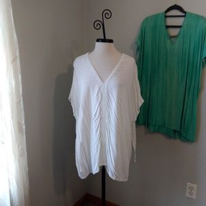 Unbranded White Embroidered Top/Swim Coverup OSFA